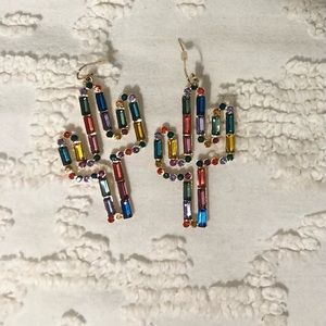 Colorful Cactus Gemstone Earrings